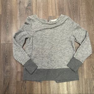 Madewell Heather Gray Sweater with Back Zipper